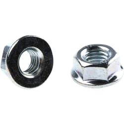 Rs Pro - Ecrou hexagonal à collerette de diamètre 17.9mm, M8, Acier Galvanisé brillant ( Prix pour Sachet de 100 )
