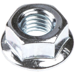 Rs Pro - Ecrou hexagonal à collerette de diamètre 17.9mm, M8, Acier Galvanisé brillant ( Prix pour Sachet de 100 )