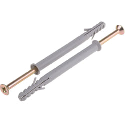 Chevilles à frapper RS PRO Nylon, diamètre des trous de fixation 8mm, longueur 100mm ( Prix pour Boîte de 20 )