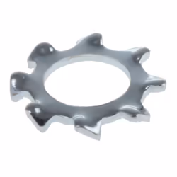 Pour taille de vis/boulon = M5 Type de rondelle = Dents externes Diamètre intérieur = 5.3mm Diamètre extérieur = 10mm Matéria ...