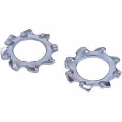 Pour taille de vis/boulon = M8 Type de rondelle = Dents externes Diamètre intérieur = 8.4mm Diamètre extérieur = 15mm Matéria ...
