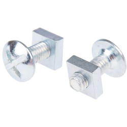 Rs Pro - Boulon, Vis à tête plate large + écrou carré, Acier, M6 x 16mm ( Prix pour Boîte de 100 )