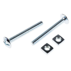 Rs Pro - Boulon, Vis à tête plate large + écrou carré, Acier, M6 x 50mm ( Prix pour Boîte de 100 )
