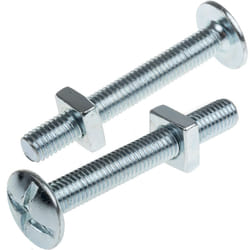 Rs Pro - Boulon, Vis à tête plate large + écrou carré, Acier, M8 x 60mm ( Prix pour Boîte de 100 )
