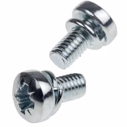 Longueur = 12mm Taille de filetage = M6 Forme de tête = Cylindrique Type d'entrainement = Pozidriv Type de rondelle = Ressort ...