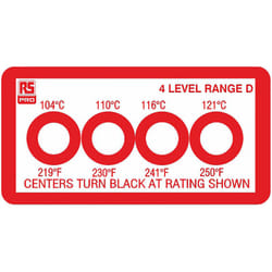 Rs Pro - tiquette thermosensible 104°C à 121°C 4 niveaux