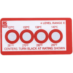 Rs Pro - tiquette thermosensible 127°C à 143°C 4 niveaux