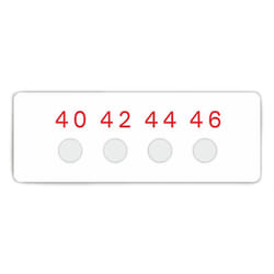 Rs Pro - tiquette thermosensible 40°C à 46°C 4 niveaux ( Prix pour Paquet de 10 )