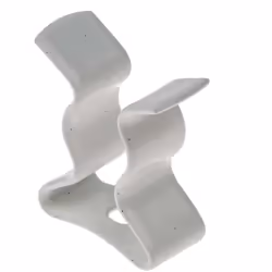 Diamètre de clip = 6.35mm Largeur hors tout = 13.49mm Hauteur = 6.35mm Profondeur = 15.08mm Couleur de revêtement = Blanc Mat ...