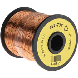 Rs Pro - Fil de cuivre 0,13 mm² 26 awg Mono conducteur diamètre 0.45mm, longueur 400m ( Prix pour 1 )