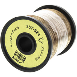 Fil de cuivre 0,04 mm² Rs Pro 31 awg Mono conducteur diamètre 0.26mm, longueur 1300m ( Prix pour 1 )