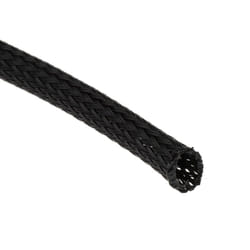 Rs Pro - Gaine Tressée 6mm Noir en pet, 5m ( Prix pour sachet de 5 Mètres )
