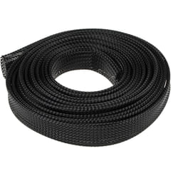 Rs Pro - Gaine Tressée 20mm Noir en pet, 5m ( Prix pour sachet de 5 Mètres )
