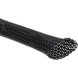 Rs Pro - Gaine Tressée 25mm Noir en pet, 10m
