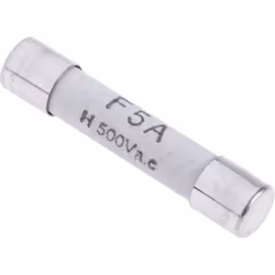 Gamme de courant = 5A Taille de fusible = 6.3 x 32mm Vitesse de fusion = F Plage de tension = 500V c.a. Matériau du corps = C ...