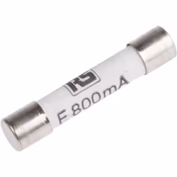 Gamme de courant = 800mA Taille de fusible = 6.3 x 32mm Vitesse de fusion = F Plage de tension = 500V c.a. Matériau du corps  ...
