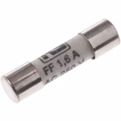 Gamme de courant = 1.6A Taille de fusible = 5 x 20mm Vitesse de fusion = FF Plage de tension = 250V c.a. Matériau du corps =  ...