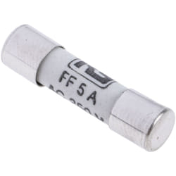 Cartouche fusible RS PRO, 5A, 5 x 20mm, Type FF, 250V c.a.