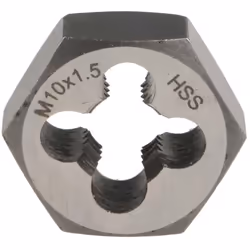 Taille de filetage = M10 Pas = 1.5mm Nombre de pièces = 1 Epaisseur = 0.375pouce Matériau = HSS RS Pro 20