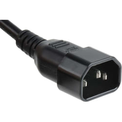 Câble d'alimentation, Noir, Connecteur C14, cei vers C14, cei, 250 v / 10 a, 5m ( Prix pour 1 )