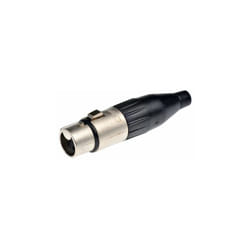 Connecteur xlr Femelle Droit Montage sur câble, placage Etain ( Prix pour 1 ) - Nexans