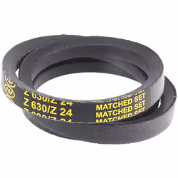 Longueur = 610mm Largeur au sommet = 10mm Hauteur = 6mm Section de courroie = Z Diamètre minimum de poulie = 50mm Matériau =  ...