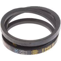 Longueur = 840mm Largeur au sommet = 10mm Hauteur = 6mm Section de courroie = Z Diamètre minimum de poulie = 50mm Matériau =  ...