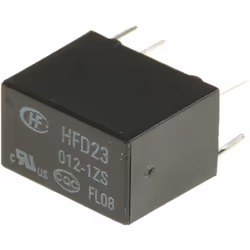 Tension de bobine = 12V c.c. Configuration de contact = 1 RT Type de montage = Montage sur CI Courant de commutation = 2A Nom ...