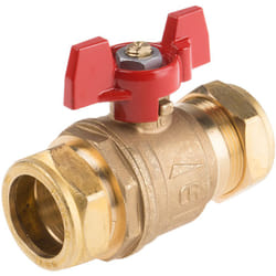 Rs Pro - Robinet à boisseau sphérique haute pression, 28mm en Laiton bspp 28 mm Poignée Blanc 2 voies ( Prix pour 1 )