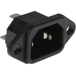 Rs Pro - Connecteur iec Mâle C14 Montage panneau, 10A ( Prix pour 1 )