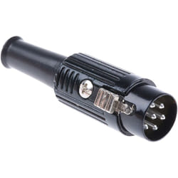 Rs Pro - Connecteur din 6 contacts, Mâle, Montage sur câble ( Prix pour 1 )