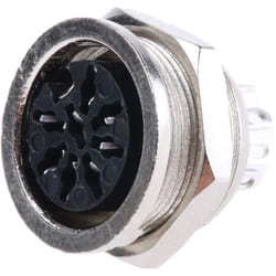 Connecteur din Rs Pro 8 contacts, Femelle, Montage panneau ( Prix pour 1 )