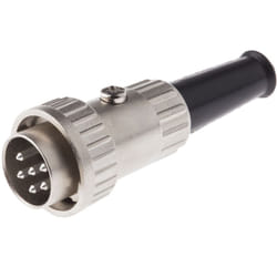 Connecteur DIN RS PRO, 6 contacts, Mâle, Montage sur câble ( Prix pour 1 )