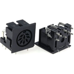Rs Pro - Connecteur din 8 contacts, Femelle, Traversant, a souder ( Prix pour Paquet de 5 )