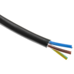 Câble d'alimentation Rs Pro 3G0,5 mm², gaine pvc Noir, 100m ( Prix pour Bobine de 100 Mètres )