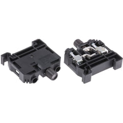 Bloc de jonction rail din à fusible Rs Pro 0.5 10mm², a visser, Noir