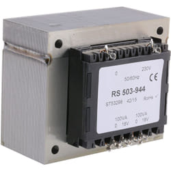Rs Pro - Transformateur à montage sur châssis, Vin 230V c.a., Vout 18V c.a., 2 sorties, 200VA ( Prix pour 1 )