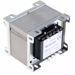 Tension au primaire = 230V c.a. Tension au secondaire = 15V c.a. Puissance = 75VA Nombre de sorties = 2 Type de montage = Châ ...
