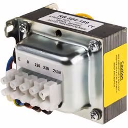 Tension au primaire = 220 V ac, 230 V ac, 240 V ac Tension au secondaire = 115V c.a. Puissance = 150VA Construction = Châssis ...