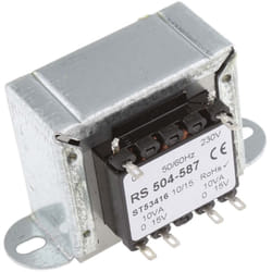 Rs Pro - Transformateur à montage sur châssis, Vin 230V c.a., Vout 15V c.a., 2 sorties, 20VA ( Prix pour 1 )