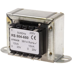 Transformateur à montage sur châssis, Vin 230V c.a., Vout 20V c.a., 2 sorties, 20VA ( Prix pour 1 )
