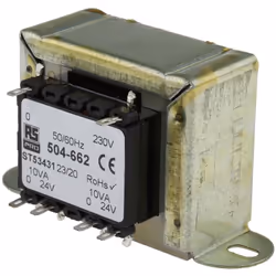 Description générale Le transformateur à montage sur châssis RS Pro fournit une tension primaire de 230 V c.a. et une tension ...