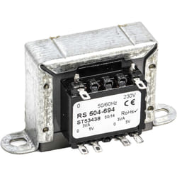Rs Pro - Transformateur à montage sur châssis, Vin 230V c.a., Vout 5V c.a., 2 sorties, 6VA ( Prix pour 1 )