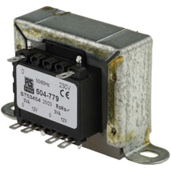 Transformateur à montage sur châssis, Vin 230V c.a., Vout 12V c.a., 2 sorties, 6VA ( Prix pour 1 )