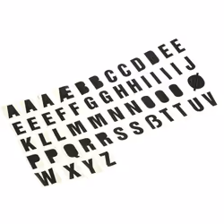 Types de caractères = Lettres Hauteur de caractère = 30mm Auto-adhésif = Oui Couleur du texte = Noir Quantité par paquet = 50 ...