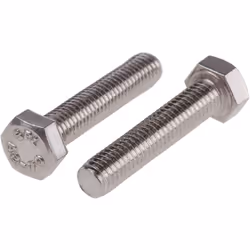 Taille de filetage = M5 Longueur = 25mm Forme de tête = Hexagonale Type d'acier inoxydable = A2 304 Finition = Brut Vis de ré ...