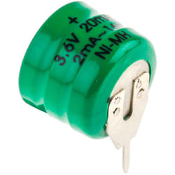 Pile bouton rechargeable Rs Pro 3.6V, 20mAh, 12mm, NiMH ( Prix pour 1 )