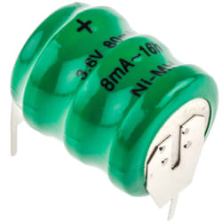 Pile bouton rechargeable Rs Pro 3.6V, 80mAh, 15.5mm, NiMH ( Prix pour 1 )