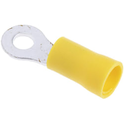 Rs Pro - Cosses à œillet Isolé, Jaune, 6mm², M4, 9.5mm