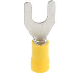 Cosse à fourche à sertir RS PRO Isolé, Jaune 10AWG 6mm² 12AWG 2.5mm²